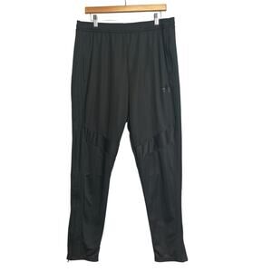 Adidas Mens Size XL Black Side Zip Ankle Front Pocket Elastic Waist Jogger Pants